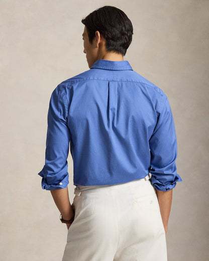 CAMISA CUSTOM FIT DE ALGODON TWILL LIGERO NIMES BLUE