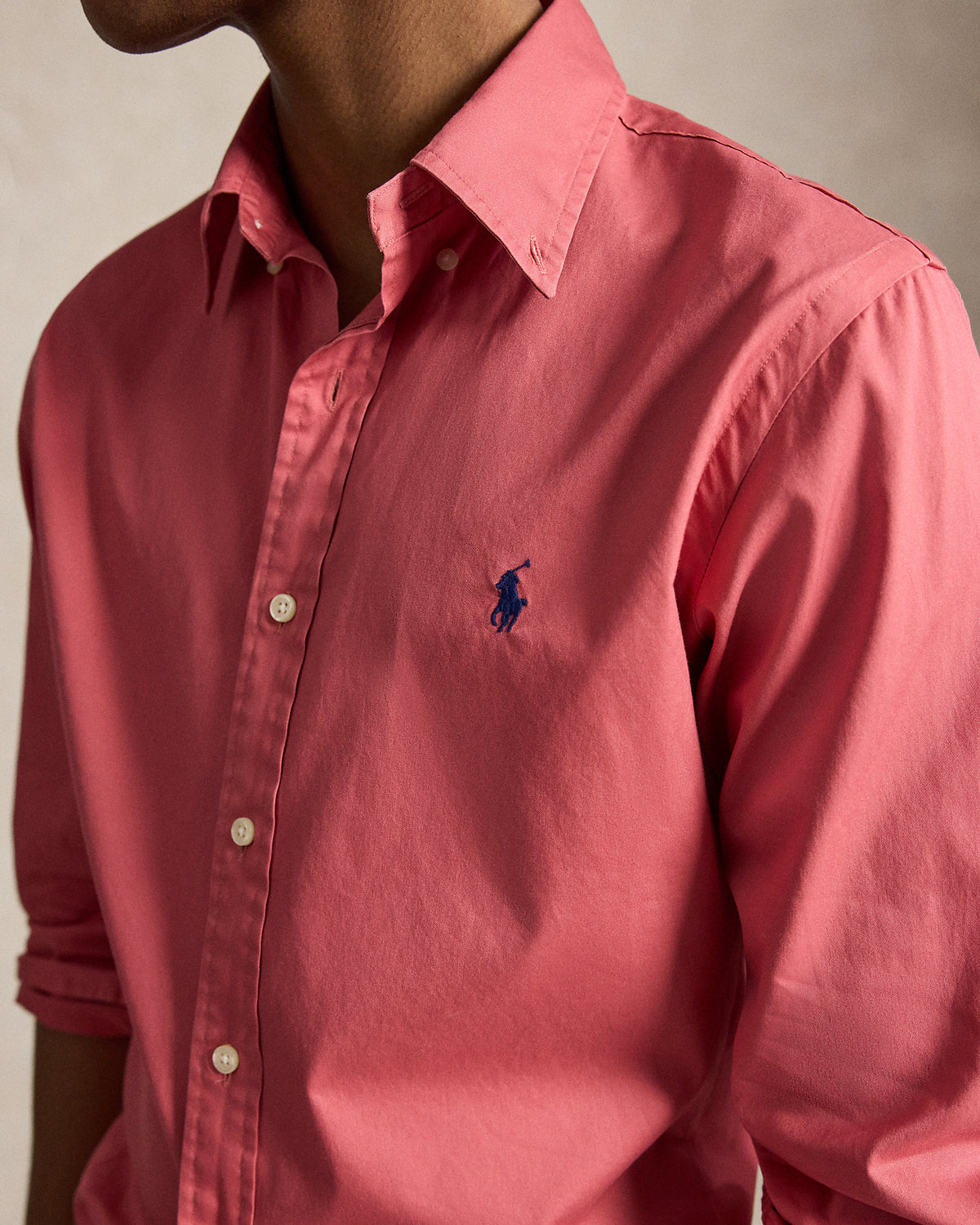 CAMISA CUSTOM FIT DE ALGODON TWILL LIGERO ADIRONDACK BERRY