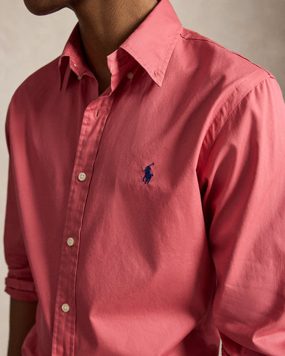 CAMISA CUSTOM FIT DE ALGODON TWILL LIGERO ADIRONDACK BERRY