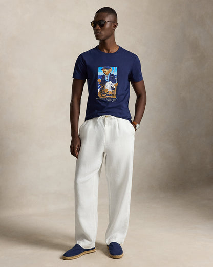 CAMISETA CUSTOM SLIM FIT CON NEWPORT BEAR NAVY