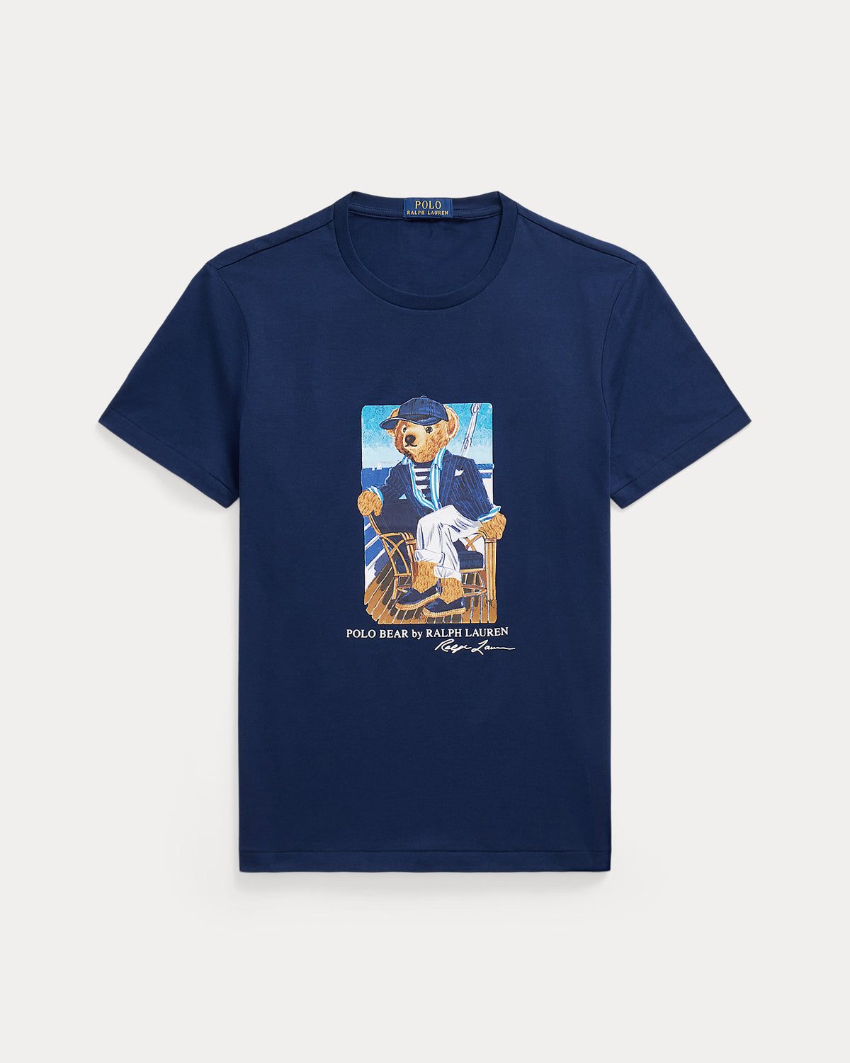 CAMISETA CUSTOM SLIM FIT CON NEWPORT BEAR NAVY