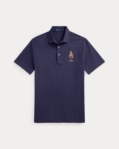 POLO DE PIQUE CUSTOM SLIM FIT CON POLO BEAR FADED BLUE