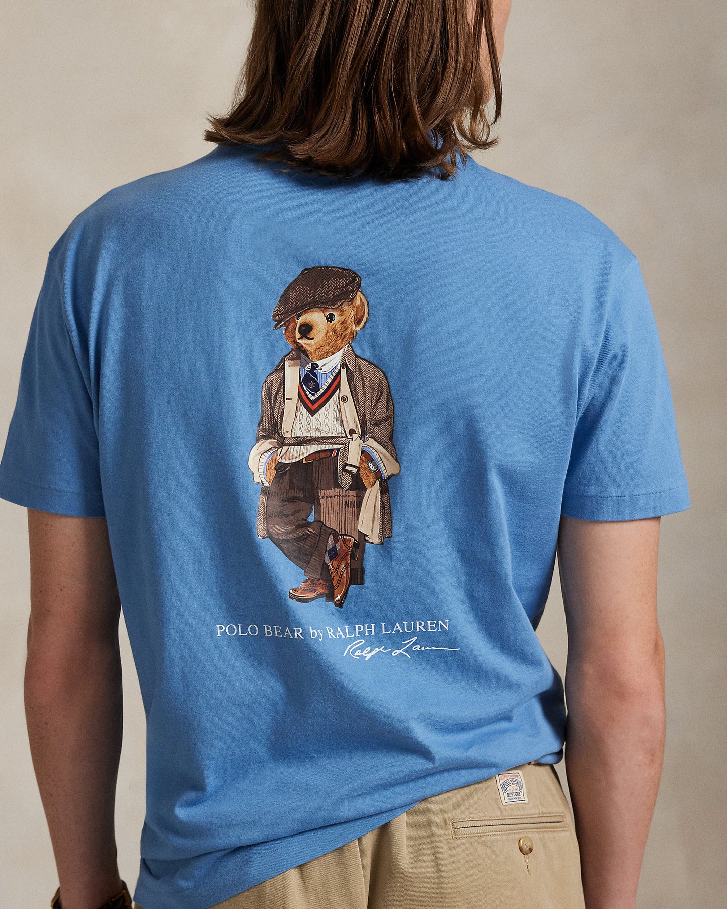 CAMISETA CUSTOM SLIM FIT CON POLO BEAR HATTERAS BLUE