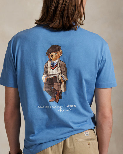 CAMISETA CUSTOM SLIM FIT CON POLO BEAR HATTERAS BLUE