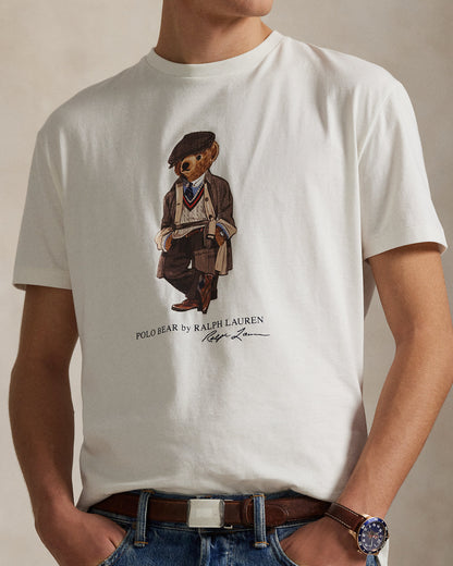 CAMISETA CUSTOM SLIM  FIT CON HERITAGE BEAR WHITE