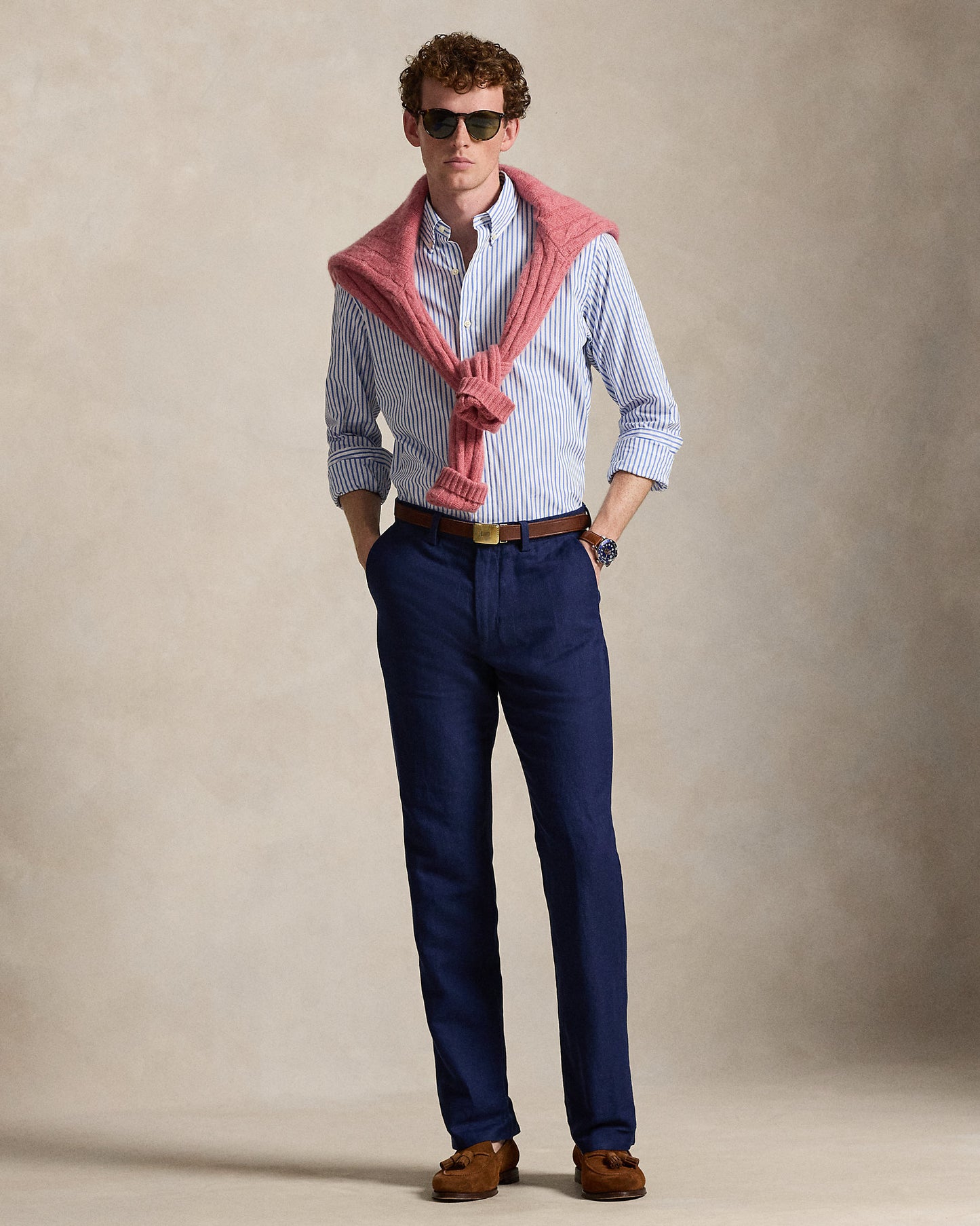 CAMISA DE POPELINA STRETCH CUSTOM FIT A RAYAS WHITE BLUE