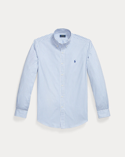 CAMISA DE POPELINA STRETCH CUSTOM FIT A RAYAS WHITE BLUE