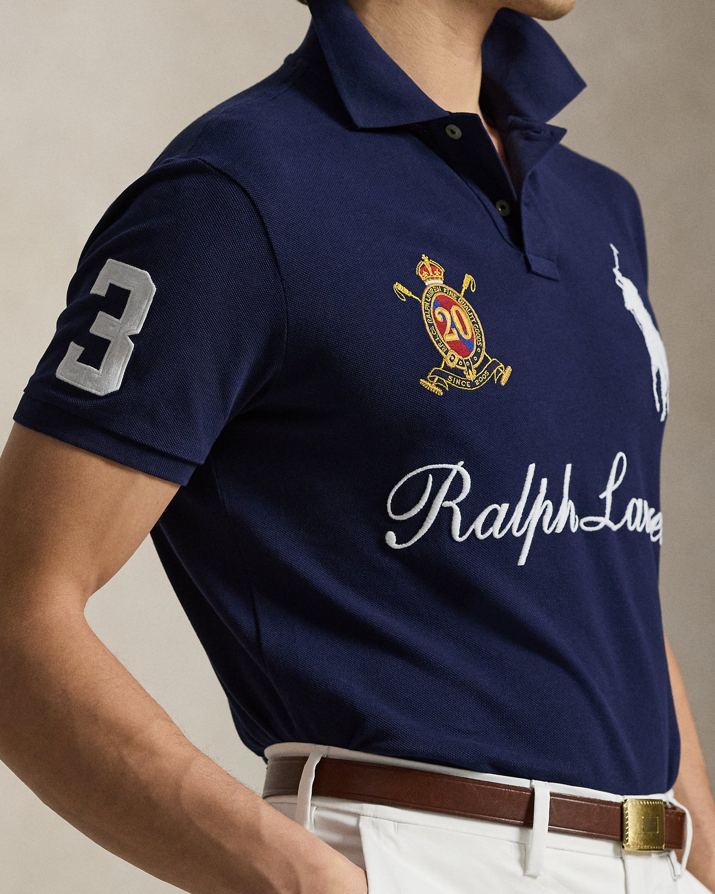 POLO DE PIQUE CUSTOM SLIM 20 ANIVERSARIO DEL BIG PONY CRUISE NAVY