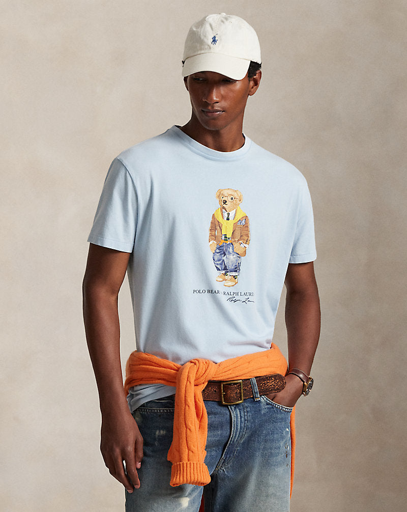 CAMISETA CUSTOM SLIM CON POLO BEAR SOUTHPORT BLUE