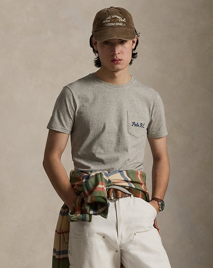CAMISETA CUSTOM SLIM FIT CON POLO BEAR LOFT HEATHER