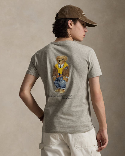 CAMISETA CUSTOM SLIM FIT CON POLO BEAR LOFT HEATHER