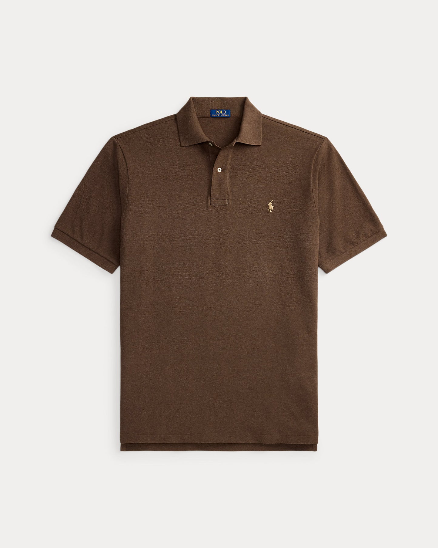 POLO DE PIQUÉ CUSTOM SLIM FIT NUTMEG BROWN HEATHER