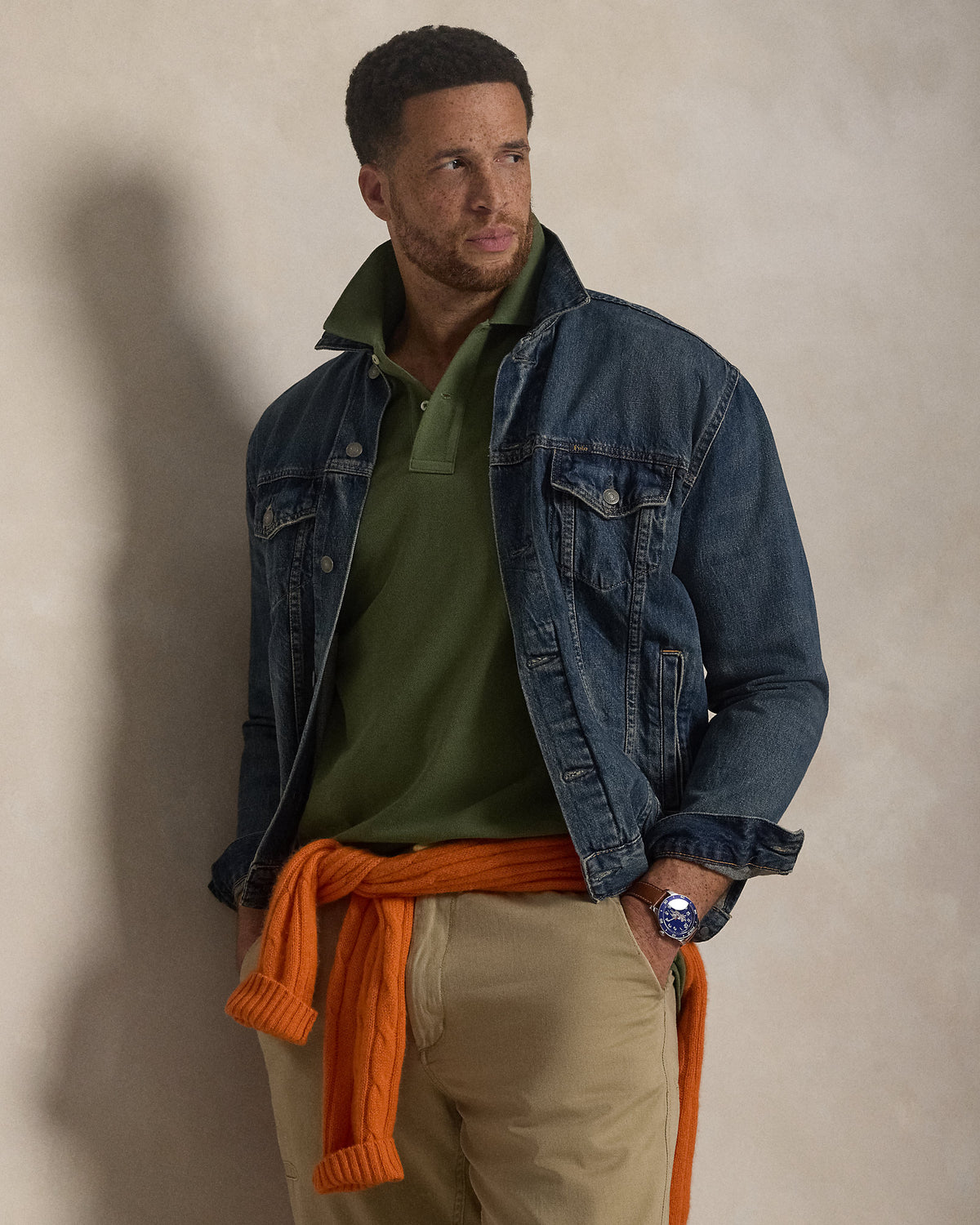 POLO DE PIQUÉ CUSTOM SLIM FIT SUPPLY OLIVE