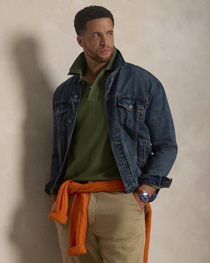 POLO DE PIQUÉ CUSTOM SLIM FIT SUPPLY OLIVE