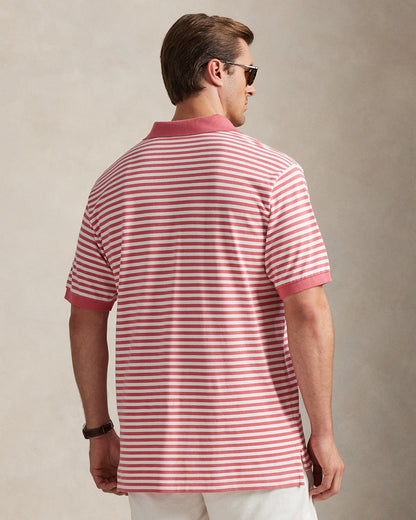 POLO DE PIQUÉ CUSTOM SLIM FIT RED SKY STRIPED