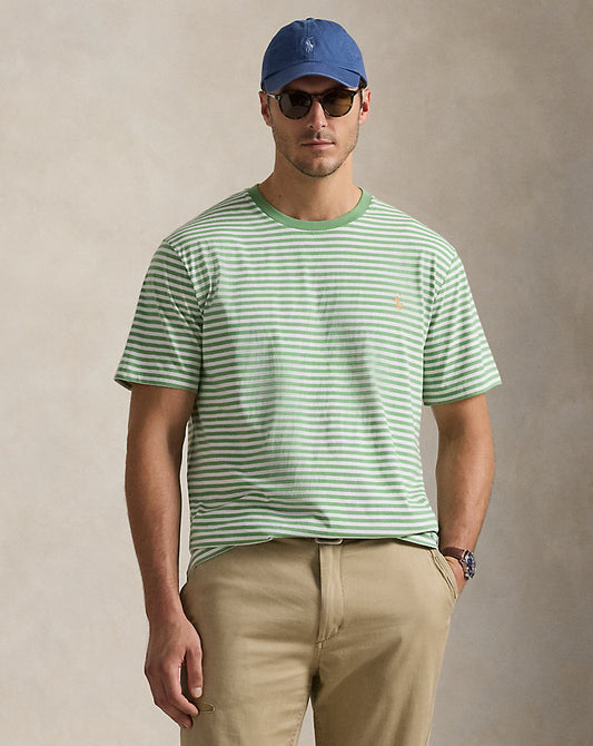 CAMISETA CUSTOM SLIM FIT DE ALGODON DE PUNTO OUTBACK GREEN STRIPED