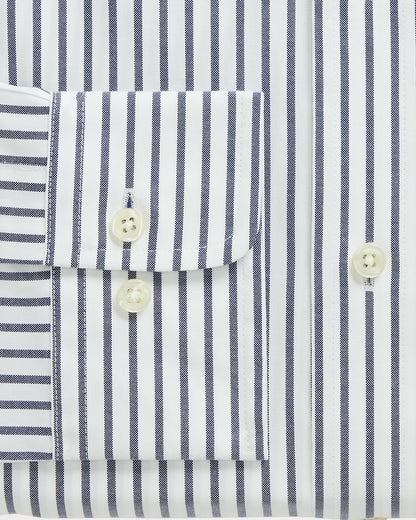 CAMISA CUSTOM FIT  DE PINPOINT OXFORD WHITE/ NAVY