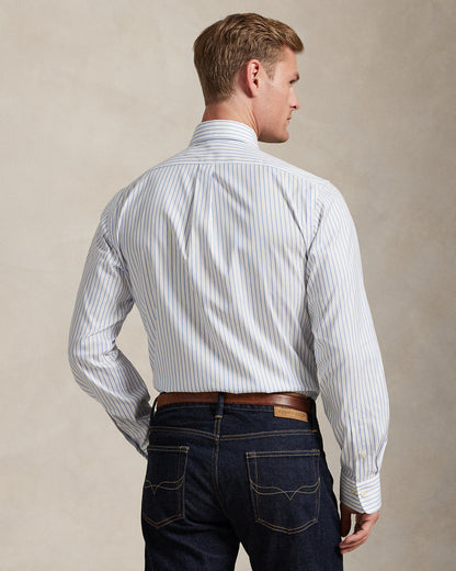 CAMISA CUSTOM FIT DE PINPOINT OXFORD WHITE / AZURE
