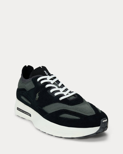 TENIS RALPH LAUREN  BOERUM CON PANELES DE ANTE BLACK