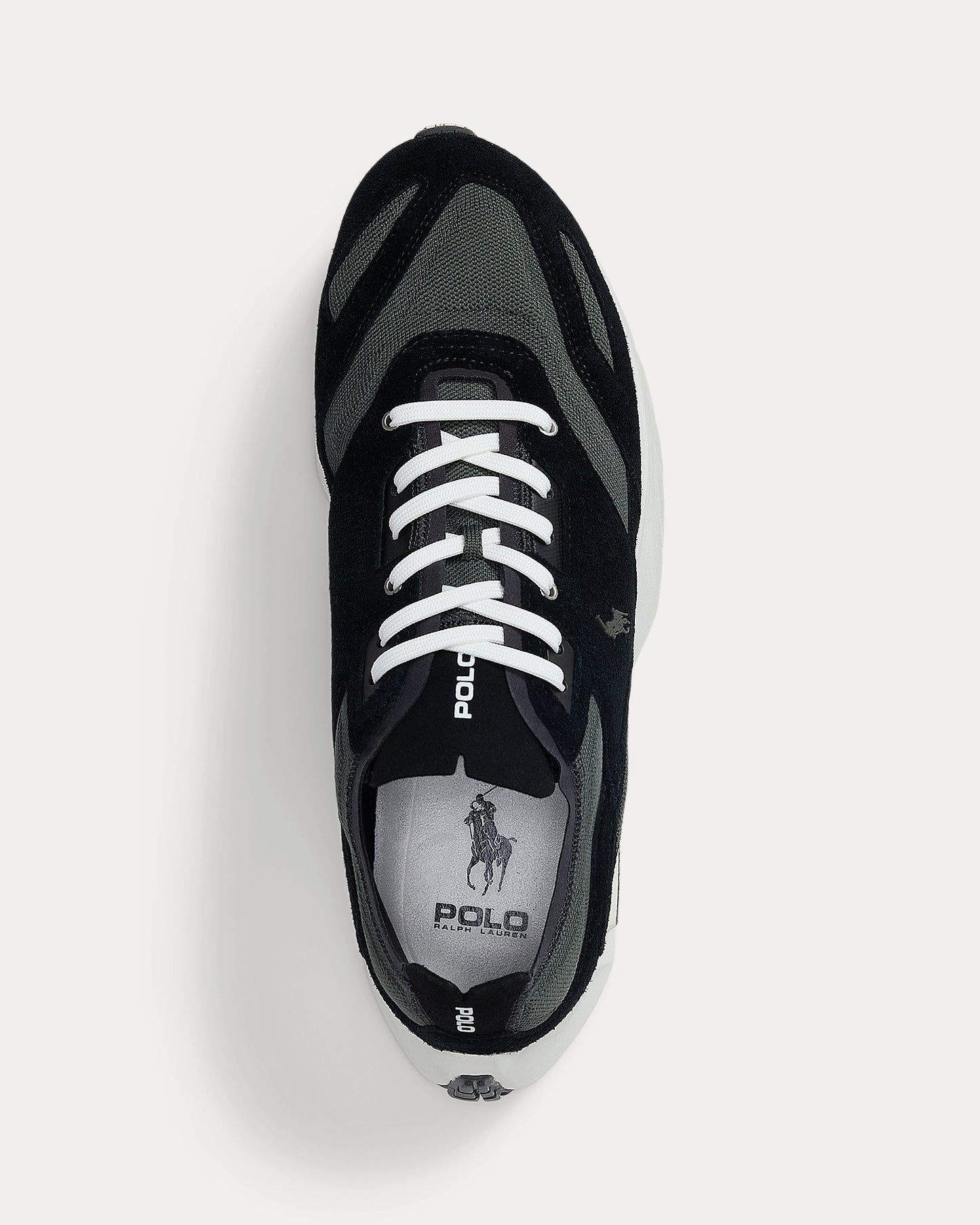 TENIS RALPH LAUREN  BOERUM CON PANELES DE ANTE BLACK