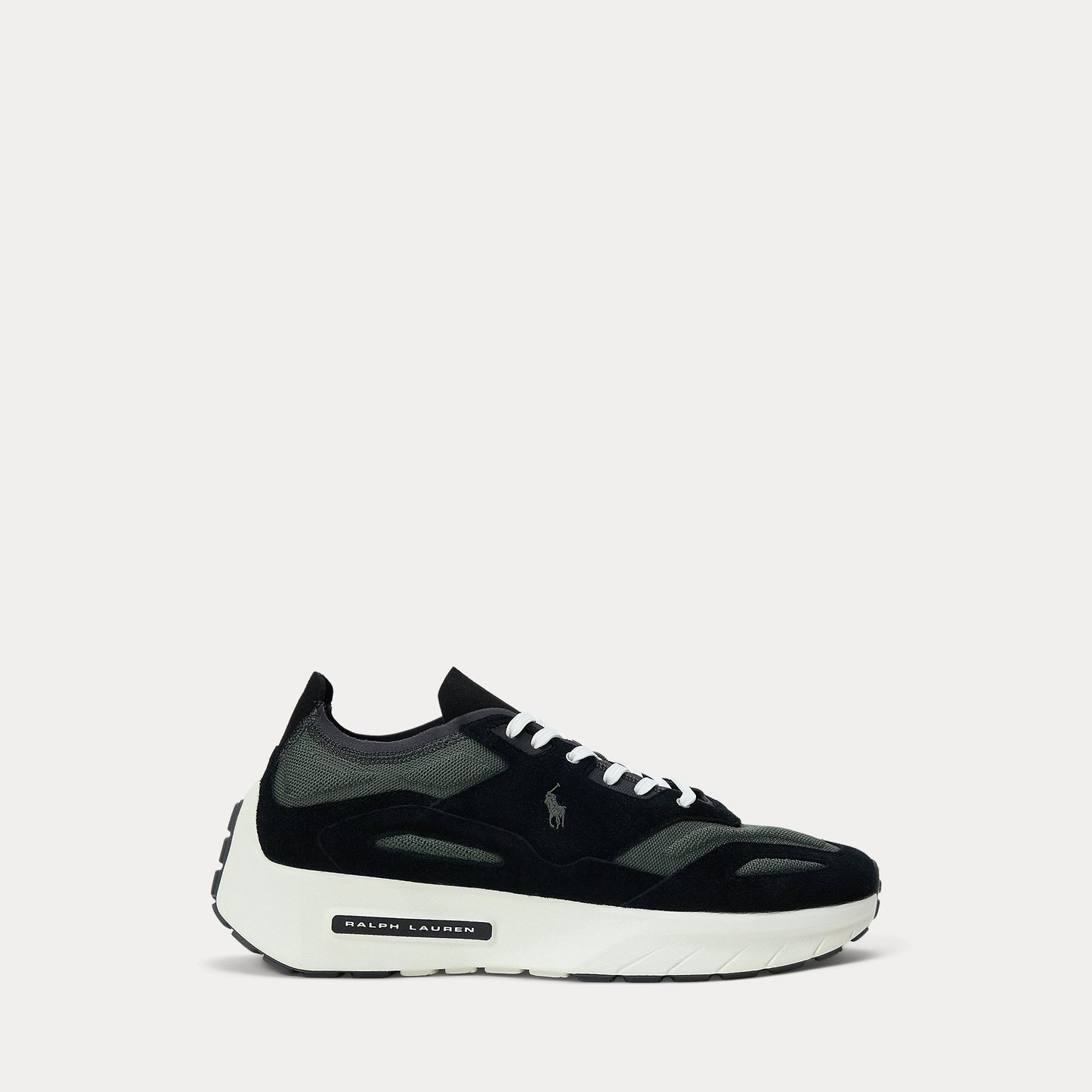 TENIS RALPH LAUREN  BOERUM CON PANELES DE ANTE BLACK